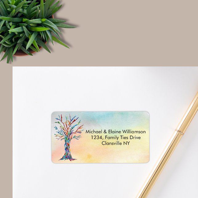 Etiqueta Dirección de devolución de árbol de familia (Subido por el creador)