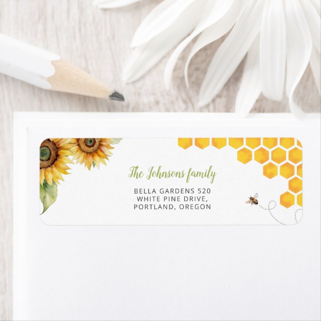 Etiqueta Dirección de devolución de baby shower acuarela ab (In situ)