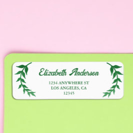 Etiqueta Dirección de devolución de baby shower Chic Greene
