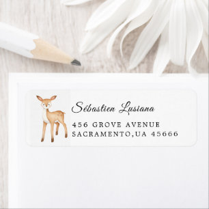 Etiqueta Dirección de devolución de Baby Shower de Boho Woo