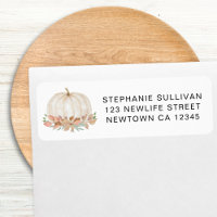 Dirección de devolución de Baby Shower de calabaza