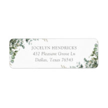 Dirección de devolución de Baby Shower de Greenery