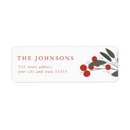 Etiqueta Dirección de devolución de Berries para navidades