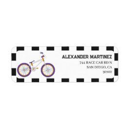 Etiqueta Dirección de devolución de bicicleta BMX