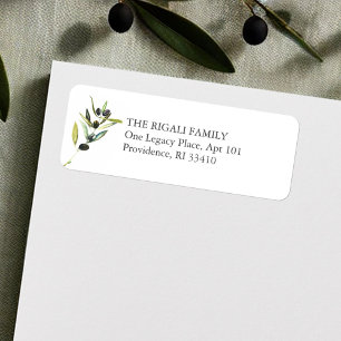 Etiqueta Dirección de devolución de bifurcación Olive de co