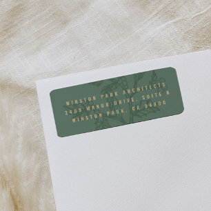 Etiqueta Dirección de devolución de bifurcación verde prósp