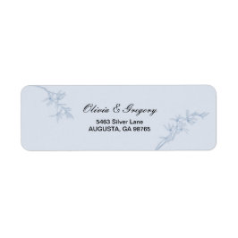Etiqueta Dirección de devolución de Boda de flores sin tiem
