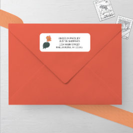 Etiqueta Dirección de devolución de Boda de Lirio Blanco mi