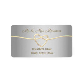 Etiqueta Dirección de devolución de boda de plata