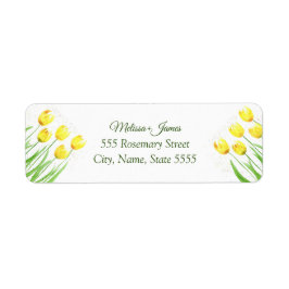 Etiqueta Dirección de devolución de Boda de tulipanes de co