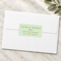 Dirección de devolución de boda en verde antiguo d