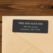 Dirección de devolución de Boda negro sofisticada 