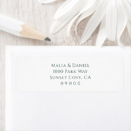 Etiqueta Dirección de devolución de boda personalizada mini
