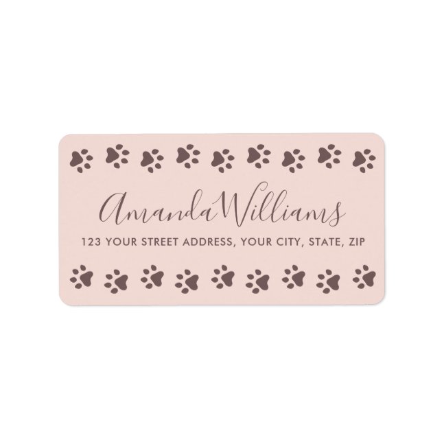 Etiqueta Dirección de devolución de borde de impresión de l (Frente)