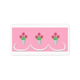 Etiqueta Dirección de devolución de Bouquet boda