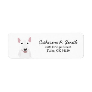 Etiqueta Dirección de devolución de Bull Terrier