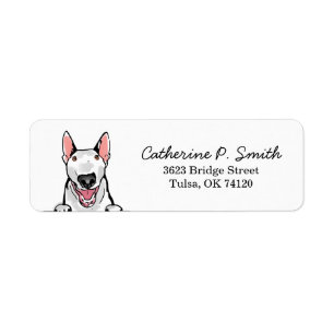 Etiqueta Dirección de devolución de Bull Terrier