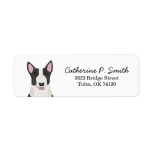 Etiqueta Dirección de devolución de Bull Terrier
