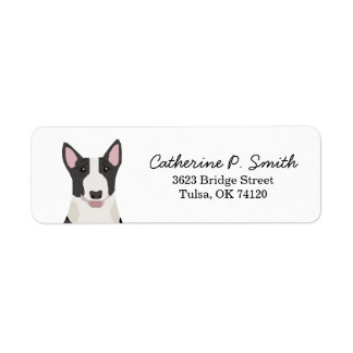 Etiqueta Dirección de devolución de Bull Terrier