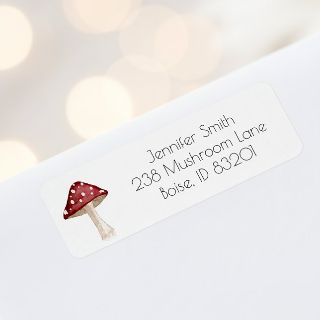 Etiqueta Dirección de devolución de caída de hongos rojos d (Subido por el creador)