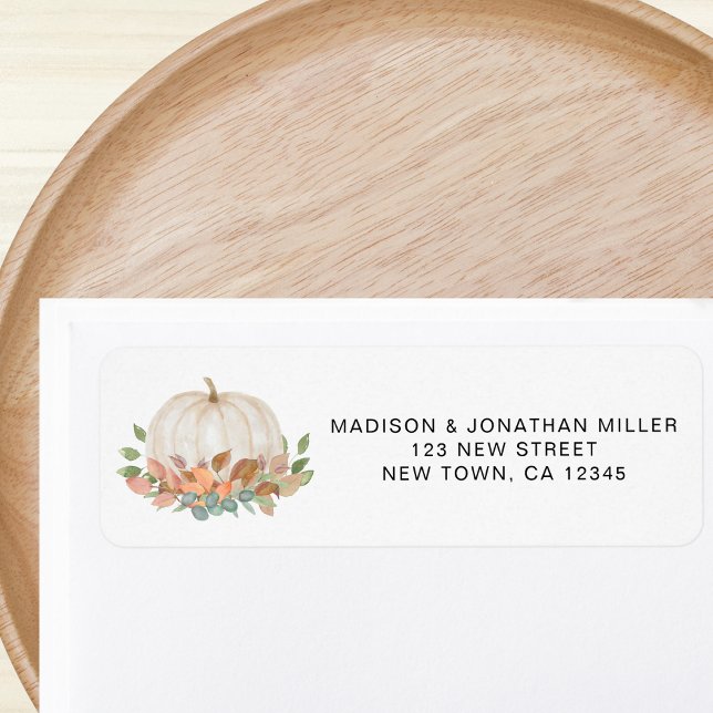 Etiqueta Dirección de devolución de calabaza de otoño (Subido por el creador)