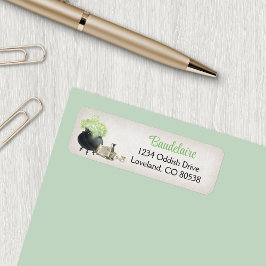 Etiqueta Dirección de devolución de caldera de Halloween