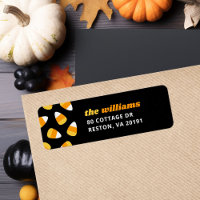 Dirección de devolución de Candy Corn Halloween