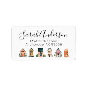 Etiqueta Dirección de devolución de casas inmobiliarias