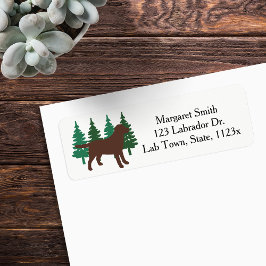 Etiqueta Dirección de devolución de chocolate Labrador Ever