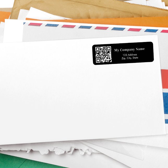 Etiqueta Dirección de devolución de código qr para empresas (Subido por el creador)