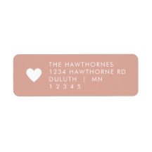 Dirección de devolución de corazón rosa 