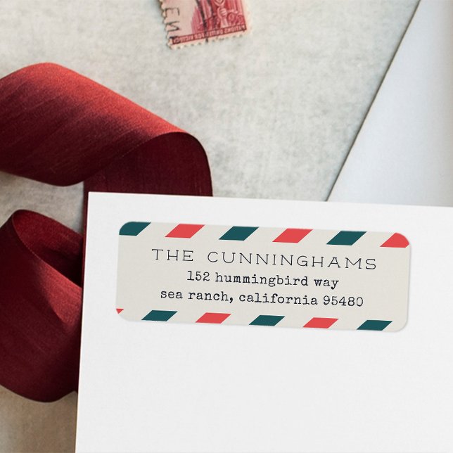 Etiqueta Dirección de devolución de correo aéreo (Subido por el creador)