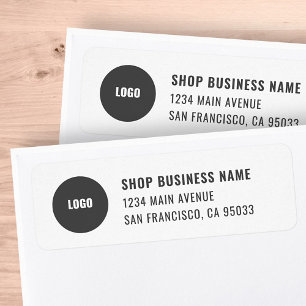 Etiqueta Dirección de devolución de correo del logotipo com