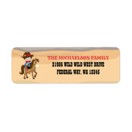 Etiqueta Dirección de devolución de Cowboy