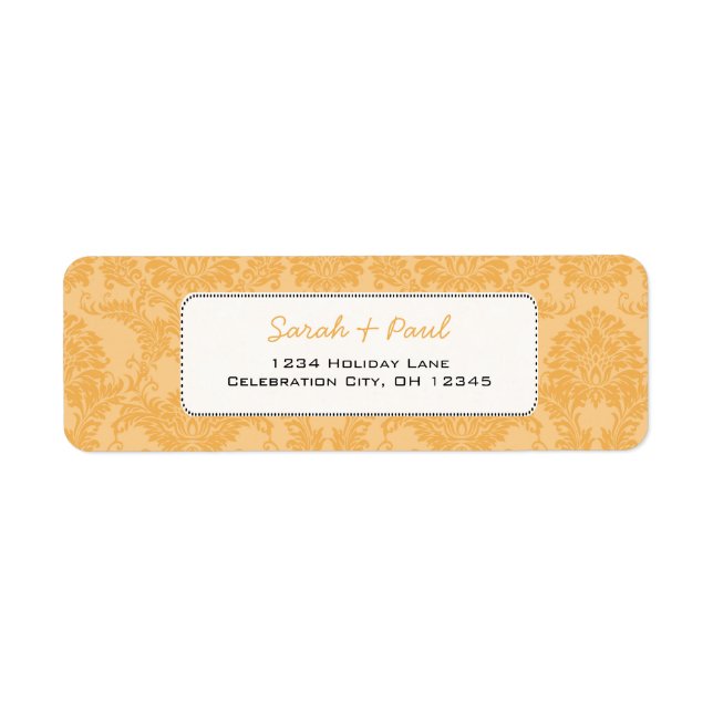 Etiqueta Dirección de devolución de Damasco de época de Bee (Frente)