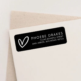 Etiqueta Dirección de devolución de ducha de novia Minimali