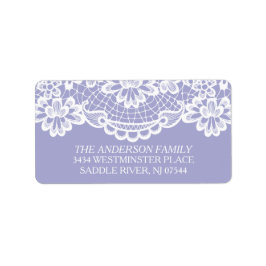Etiqueta Dirección de devolución de encaje de vintage de La