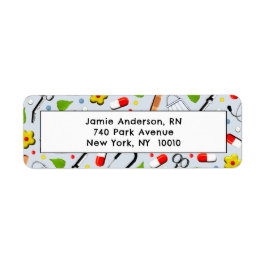 Etiqueta Dirección de devolución de enfermera