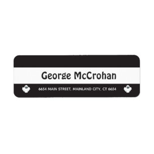 Etiqueta Dirección de devolución de fantasma de Halloween