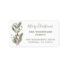 Etiqueta Dirección de devolución de feriado de ciervos de a