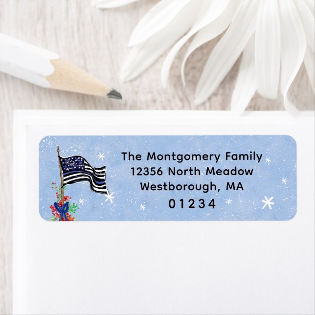 Etiqueta Dirección de devolución de festividad de la bander (In situ)