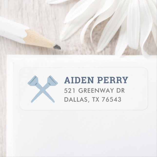 Etiqueta Dirección de devolución de fiesta de cumpleaños de (In situ)