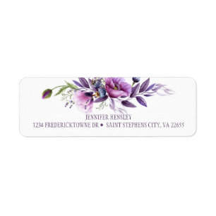 Etiqueta Dirección de devolución de flores silvestres vio