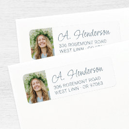 Etiqueta Dirección de devolución de fotos de Personalizado 