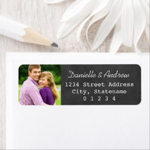 Etiqueta Dirección de devolución de fotos del Boda de pizar