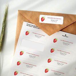 Etiqueta Dirección de devolución de fresa dulce Berry