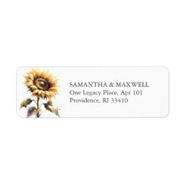 Etiqueta Dirección de devolución de girasol