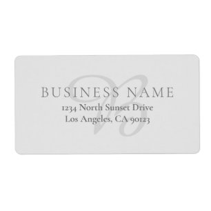 Etiqueta Dirección de devolución de gris claro de clase