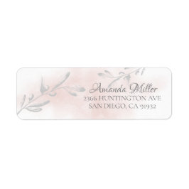 Etiqueta Dirección de devolución de hoja de color de agua r