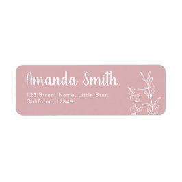 Etiqueta Dirección de devolución de hojas de eucalipto mini